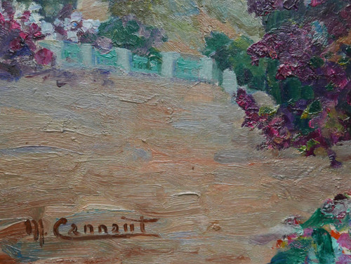 Micheline CANNAUT-UTZ, Paesaggio a Sidi Bou-Saïd in Tunisia