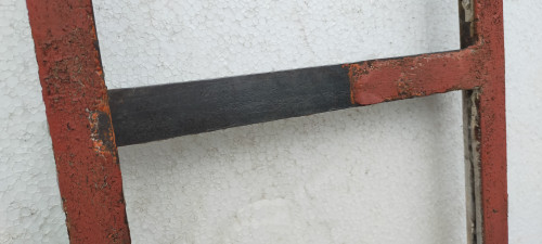 2 Porte antiche a doppio vetro 220x163 Finestra in ferro battuto Griglia di porta in metallo Negozio Officina