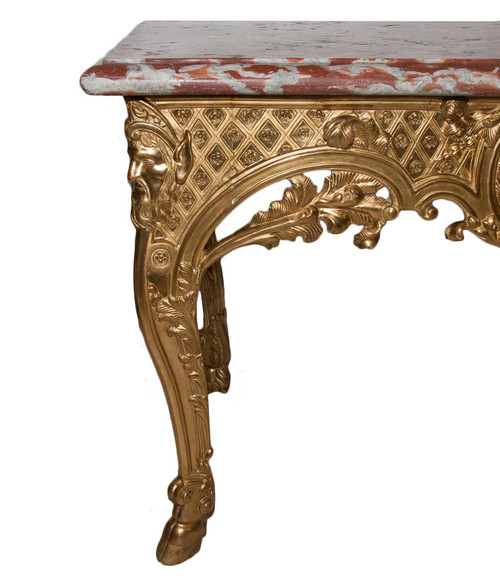 Console En Bois Sculpté Et Doré époque Régence