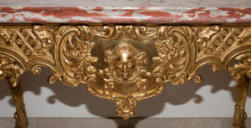 Console En Bois Sculpté Et Doré époque Régence