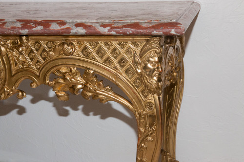 Console En Bois Sculpté Et Doré époque Régence