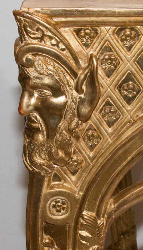 Console En Bois Sculpté Et Doré époque Régence