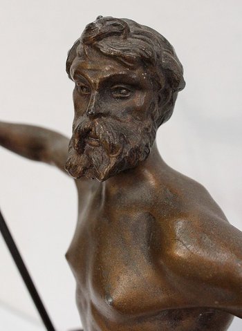 Bronze with Brown and Golden Patina, "Le Travail", by Rousseau - Beginning of the 20th century