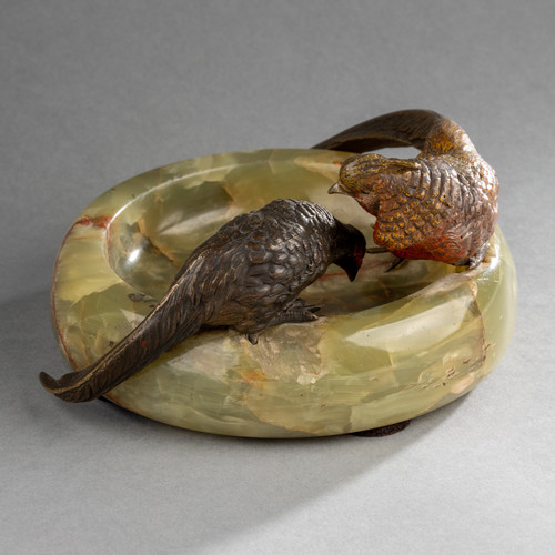 Bronze and Jade Pocket Tray, 19th Century