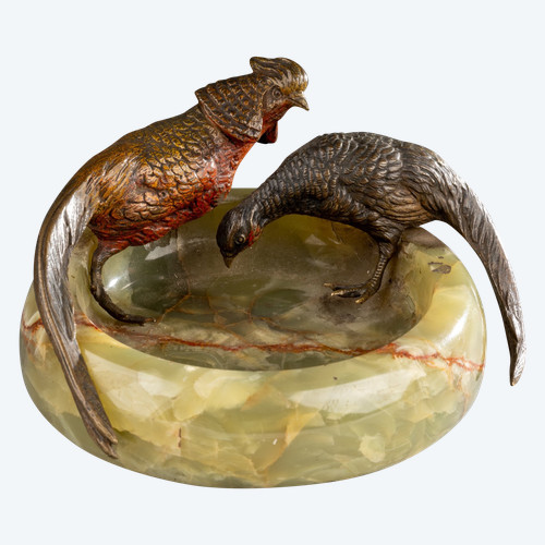 Bronze and Jade Pocket Tray, 19th Century