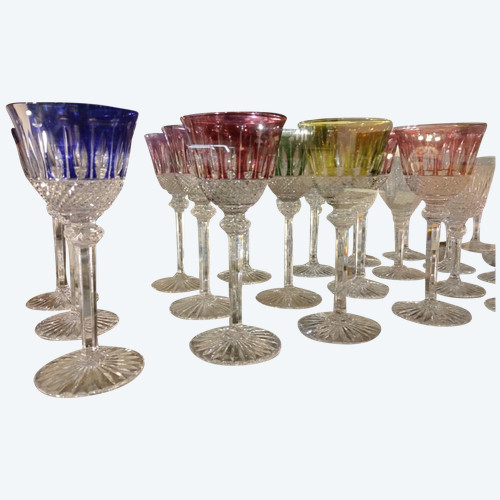 Service De Verres - Modèle Tommy - Cristallerie Saint- Louis - 38 pieces - V. 1970.