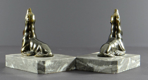 France, Années 1930/1950, Paire De Serre-livres En Fonte D’art Figurant Des Otaries.