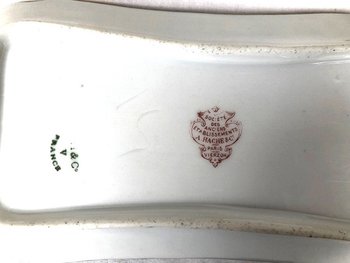 Importante servizio in porcellana A. Hache Vierzon, XIX secolo. 97 pezzi