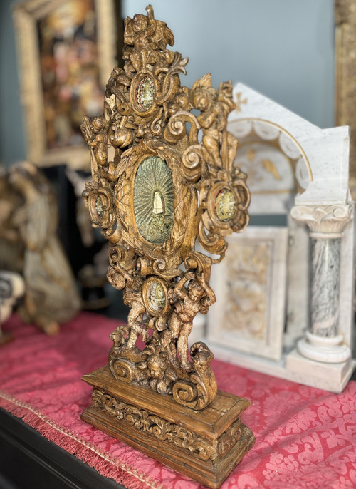 Reliquary Of Saint Alexander Decorated With Cherubs - 18th century