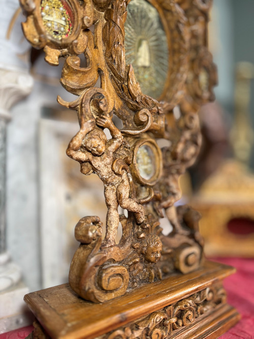 Reliquary Of Saint Alexander Decorated With Cherubs - 18th century