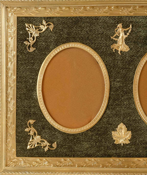 A pair of late 19th century gilt bronze picture frames