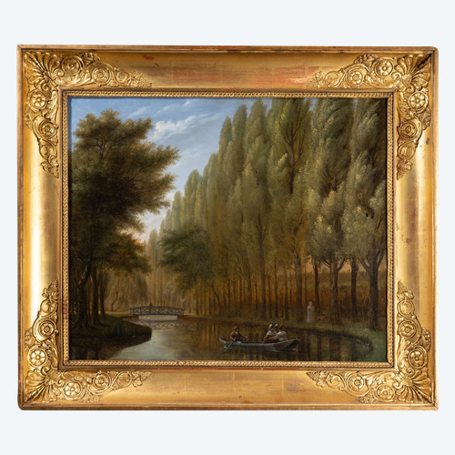 Paysage, huile sur toile, XIXe siècle