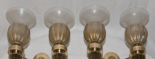 Paire d'Appliques De Murano, Seguso  Années 40