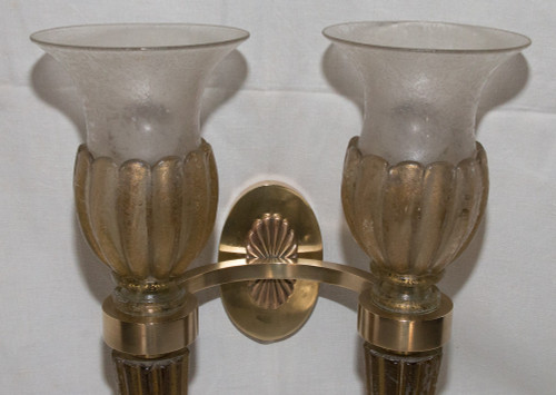 Paire d'Appliques De Murano, Seguso  Années 40