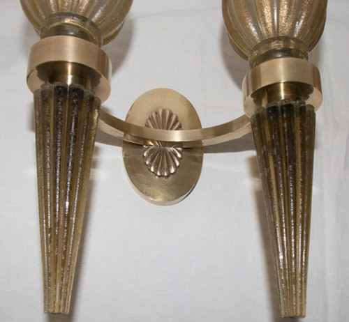 Paire d'Appliques De Murano, Seguso  Années 40