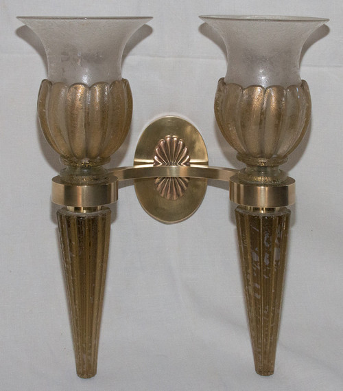Paire d'Appliques De Murano, Seguso  Années 40