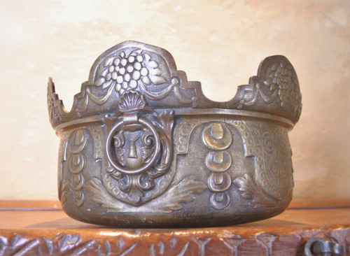 Très grand Cache Pot en Bronze Art Déco