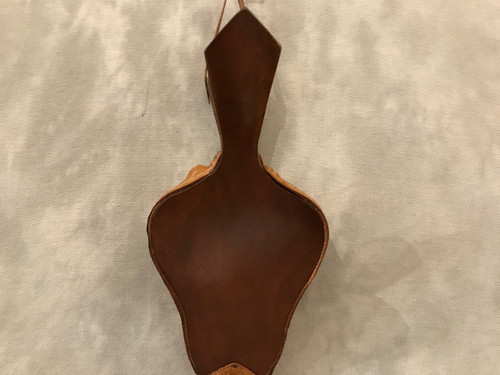 small antique mantelpiece bellows in varnished mahogany from the 19th century