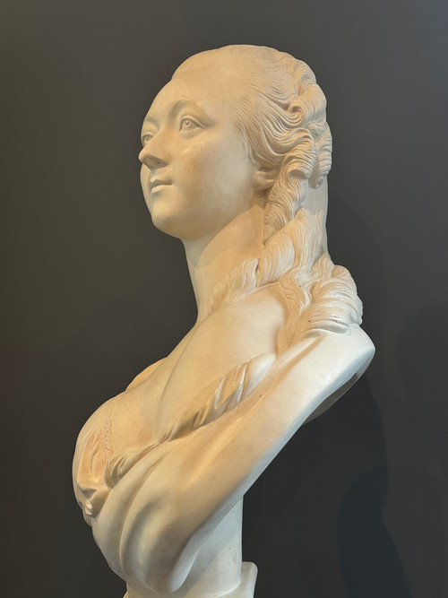 Augustin Pajou, Scultura Buste La Comtesse Du Barry XIX secolo