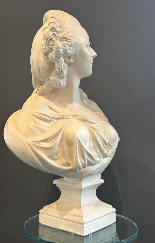 Augustin Pajou, Scultura Buste La Comtesse Du Barry XIX secolo