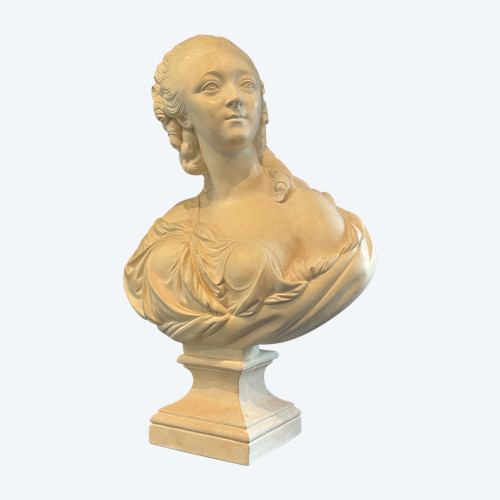 Augustin Pajou, Scultura Buste La Comtesse Du Barry XIX secolo