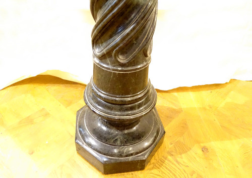 Große Säule Torso Sellette Grün geschnitzten Marmor Napoleon III XIX Jahrhundert