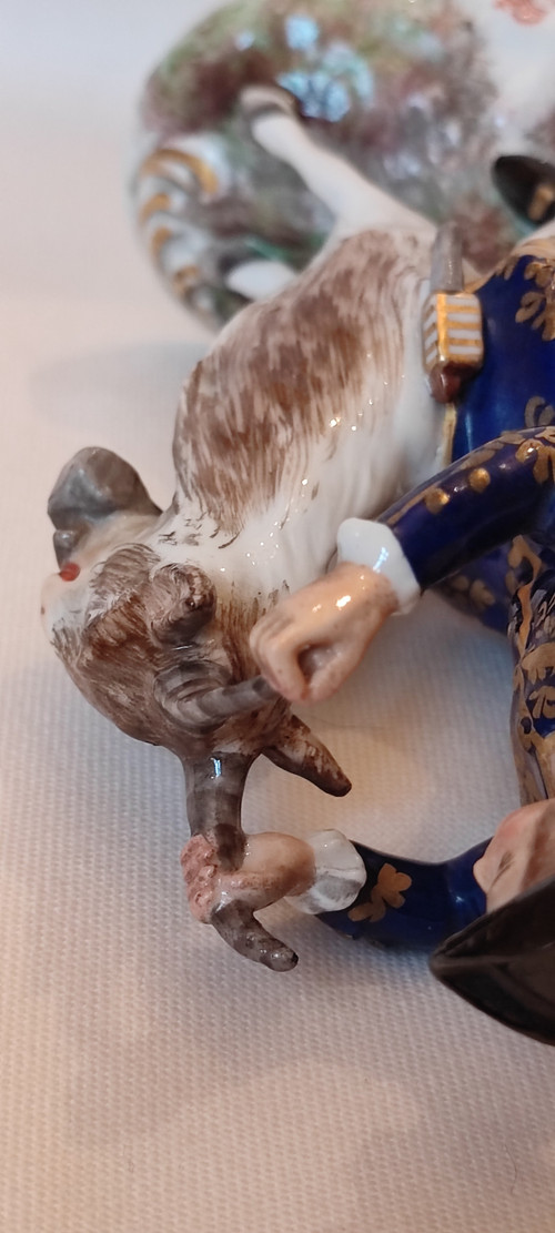 Tailor on a goat.porcelain Samson.Chesea