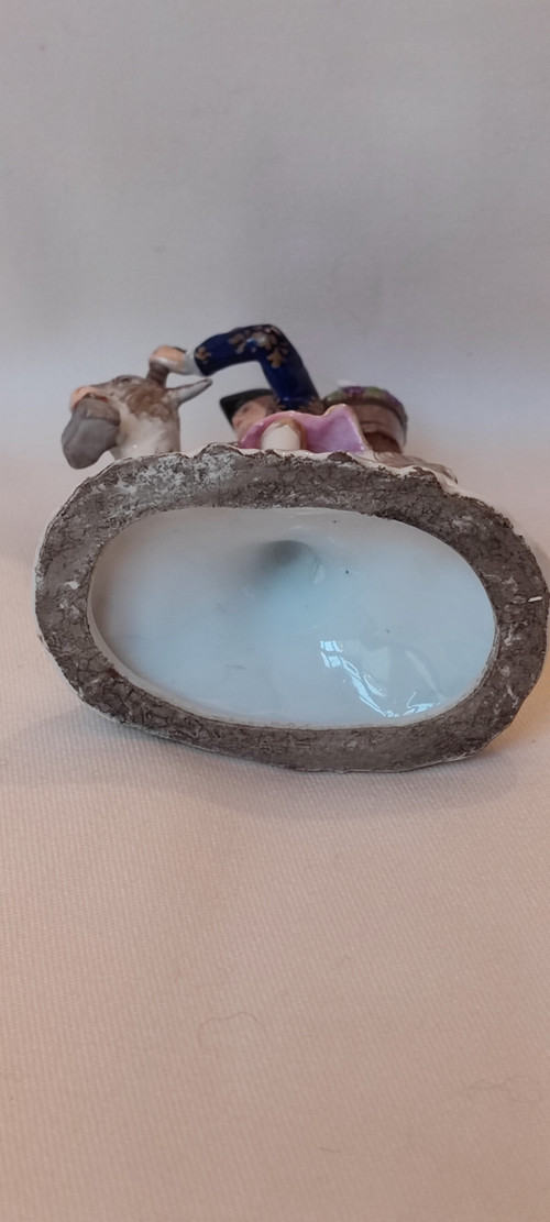 Tailor on a goat.porcelain Samson.Chesea