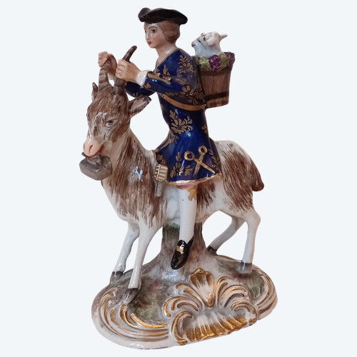 Tailor on a goat.porcelain Samson.Chesea