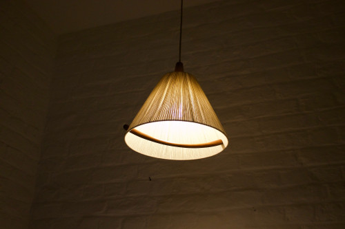 Scandinavian-style mobile suspension lamp.