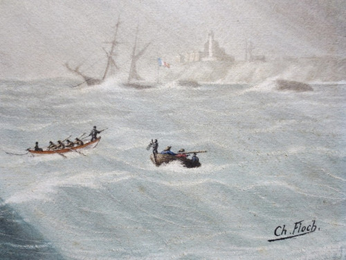 Das Kanonenboot "Le Crocodile" (Das Krokodil), Ende des 19.