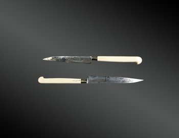 PAIR OF TRAVEL KNIVES - France - Late XIXth