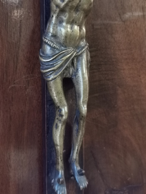 Cristo in bronzo sulla croce XVII secolo