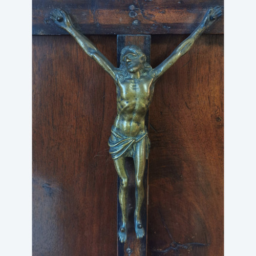 Christ En Bronze Sur Sa Croix XVIIéme