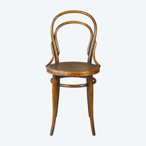 Chaise bistrot THONET N°14 - 1/2- Ca 1900, assise bois