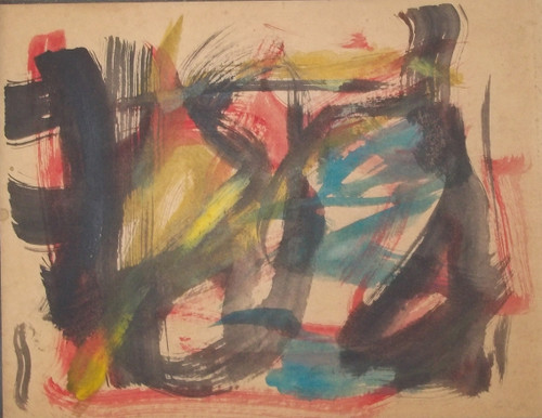 abstract composition attributed to Gérard SCHENEIDER
