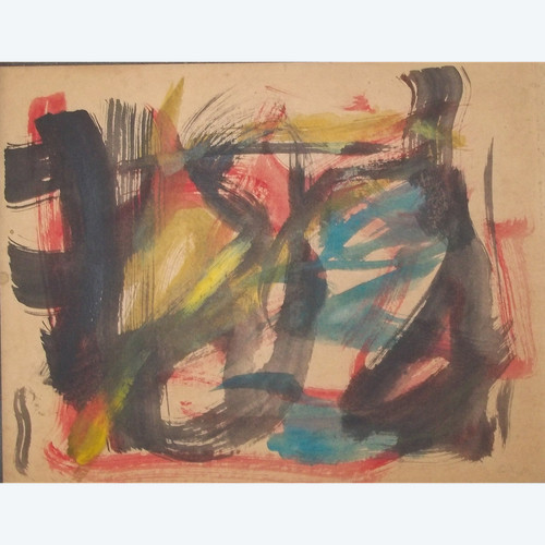 abstract composition attributed to Gérard SCHENEIDER