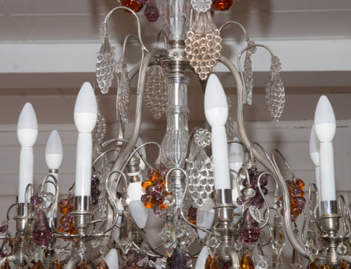 Lampadario a gabbia Maison Bagues 1920 circa