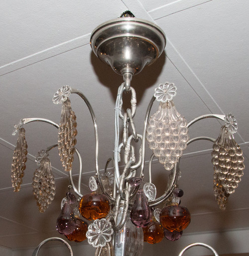 Lampadario a gabbia Maison Bagues 1920 circa