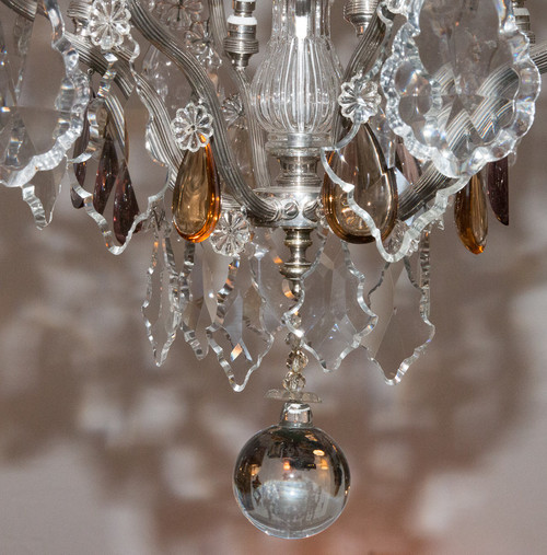 Lampadario a gabbia Maison Bagues 1920 circa