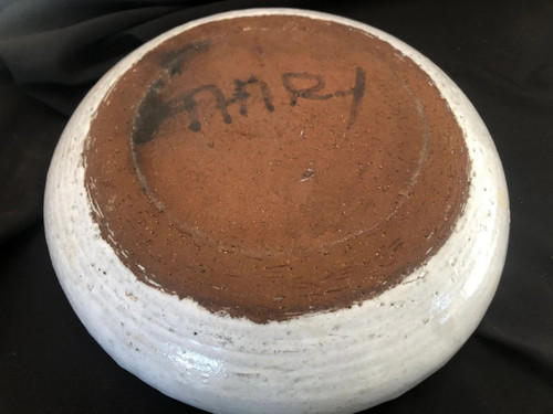 Ceramic bowl with floral pattern by Albert Thiry Vallauris