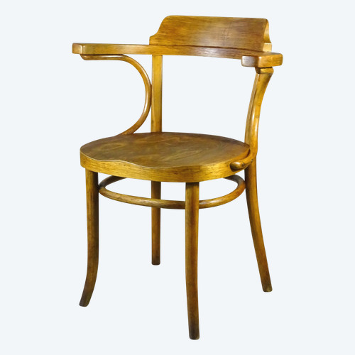 THONET B4 office armchair, circa 1930 saddle seat