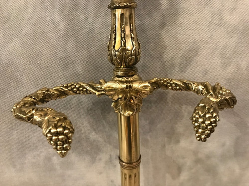 Ravissant porte parapluies en bronze et laiton d'époque 19 ème serviteur de cheminée seul 