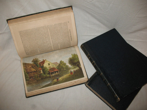 Magasin des demoiselles 3 volumes complets avec planches en couleur gravures de mode 1850 à 69