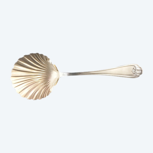 Solid silver and vermeil fruit scoop