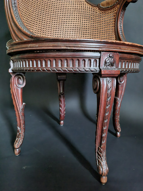 Georges Jacob, außergewöhnlicher Drehsessel aus der Zeit Louis XVI.