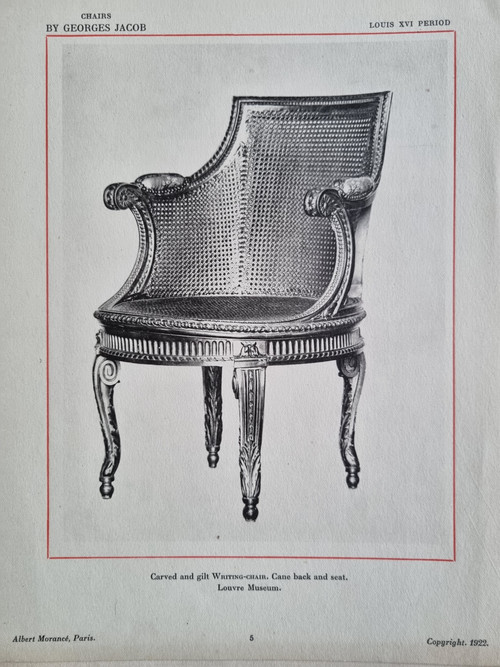 Georges Jacob, außergewöhnlicher Drehsessel aus der Zeit Louis XVI.