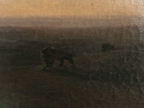 F-A Biard (1798-1882) After - Großes orientalistisches Gemälde Biwakszene um 1850
