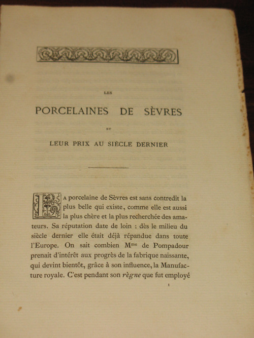 Les porcelaines de Sèvres de Mme du Barry Les mémoires de la manufacture par C. Davillier