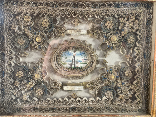 Paperolles reliquary - Jacob's ladder - early 18th century